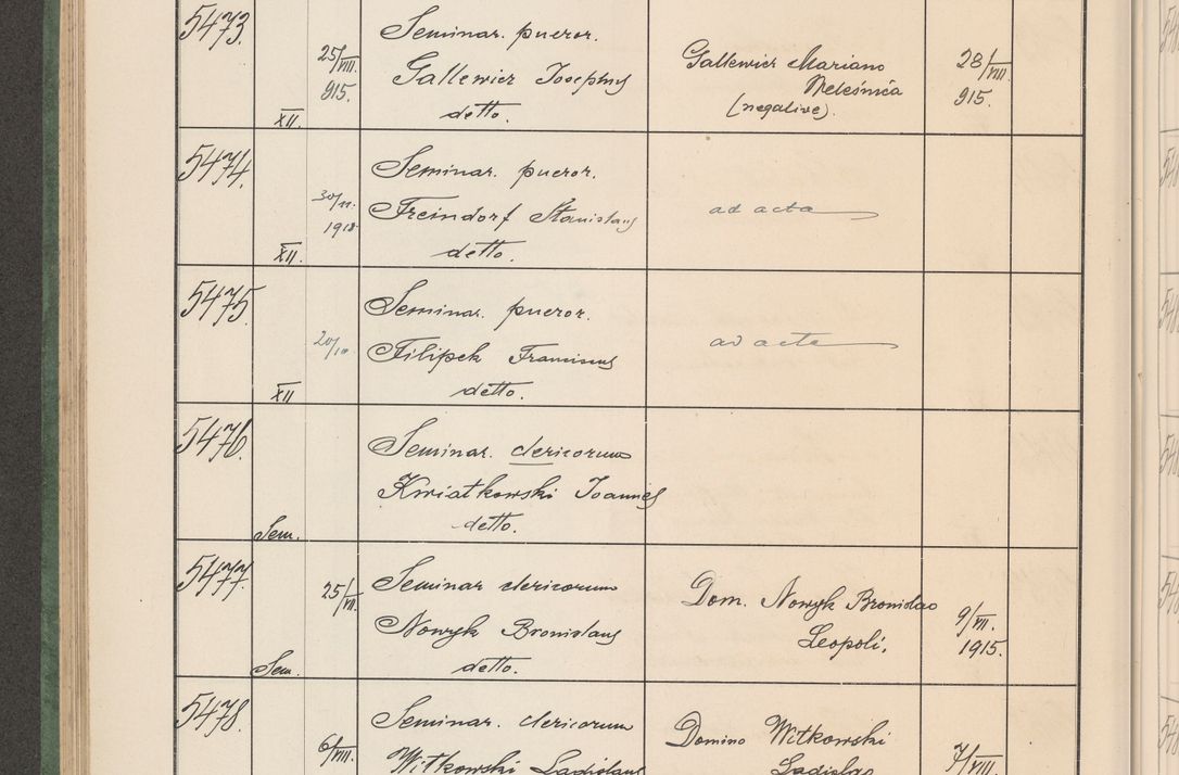 Zdjęcie nr 555 dla obiektu archiwalnego: Protocollum Consistorii lat. Leop. 1914