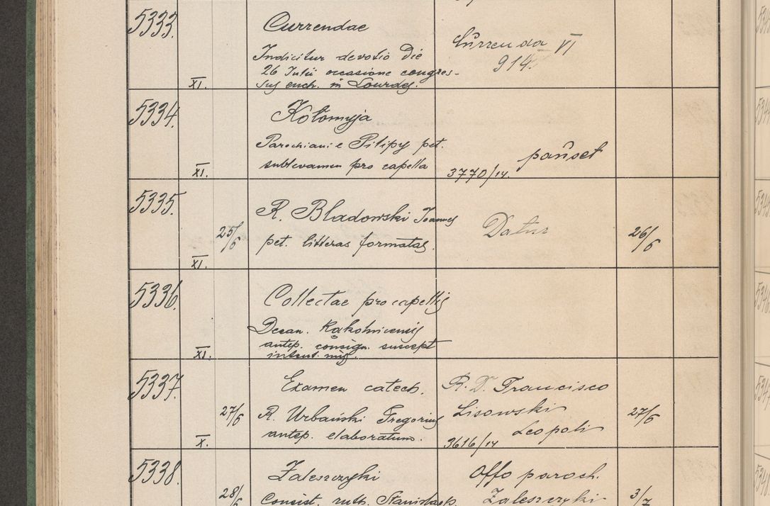 Zdjęcie nr 541 dla obiektu archiwalnego: Protocollum Consistorii lat. Leop. 1914
