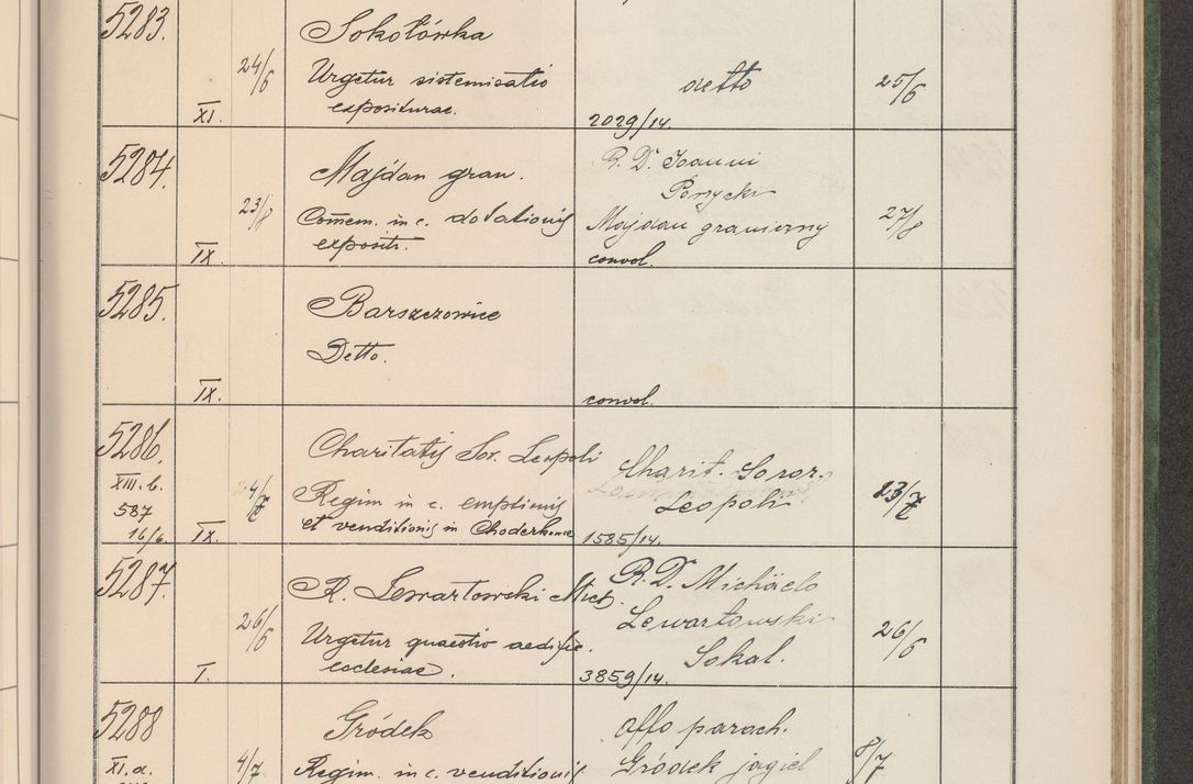 Zdjęcie nr 536 dla obiektu archiwalnego: Protocollum Consistorii lat. Leop. 1914