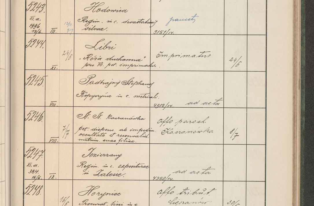 Zdjęcie nr 532 dla obiektu archiwalnego: Protocollum Consistorii lat. Leop. 1914