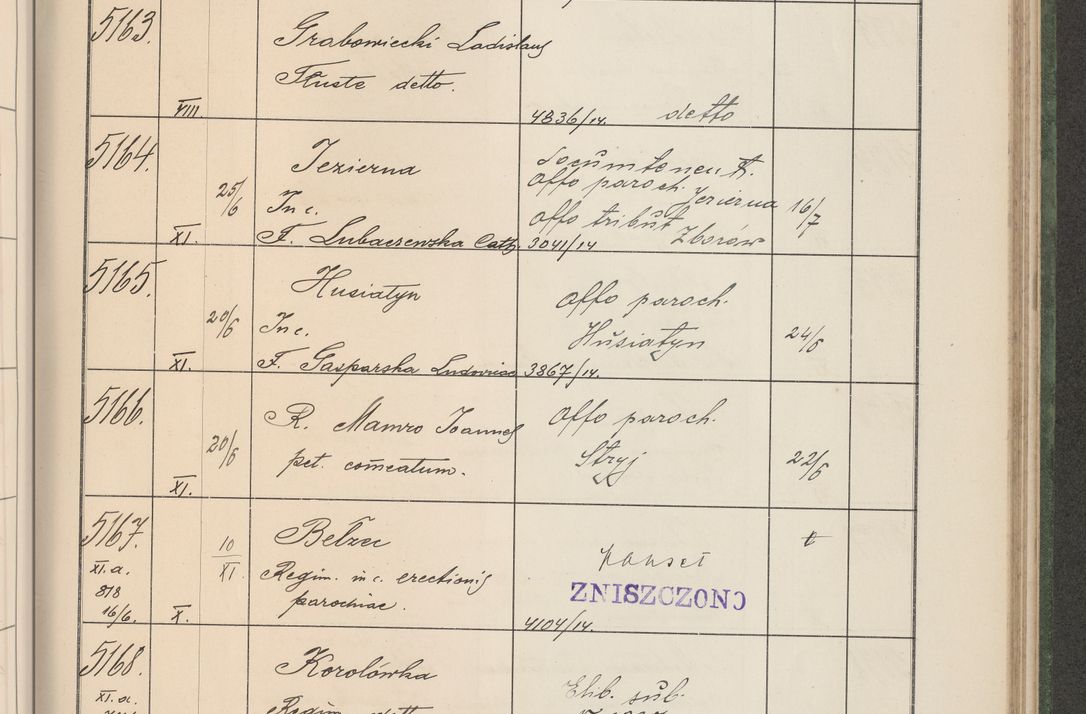 Zdjęcie nr 524 dla obiektu archiwalnego: Protocollum Consistorii lat. Leop. 1914