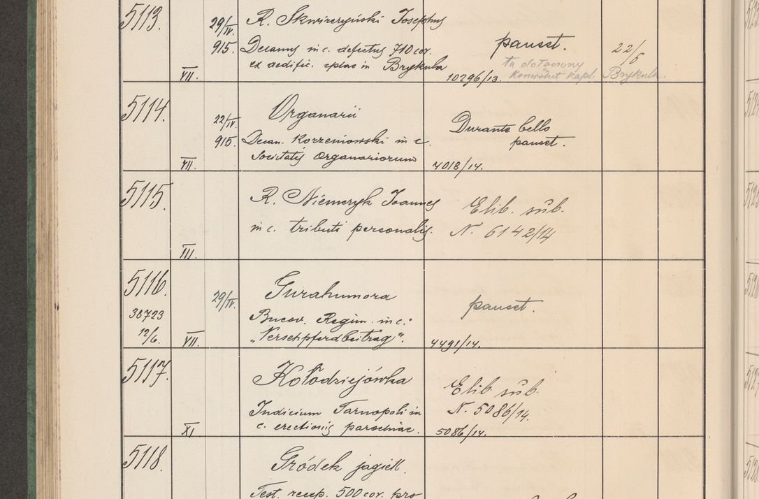 Zdjęcie nr 519 dla obiektu archiwalnego: Protocollum Consistorii lat. Leop. 1914