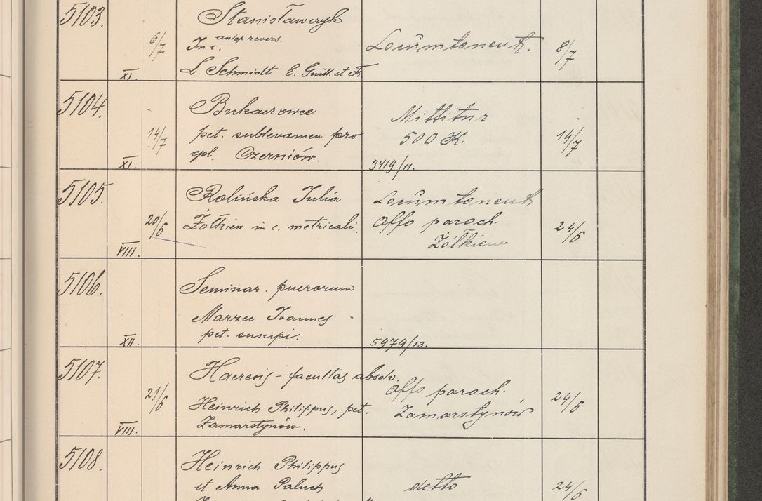 Zdjęcie nr 518 dla obiektu archiwalnego: Protocollum Consistorii lat. Leop. 1914