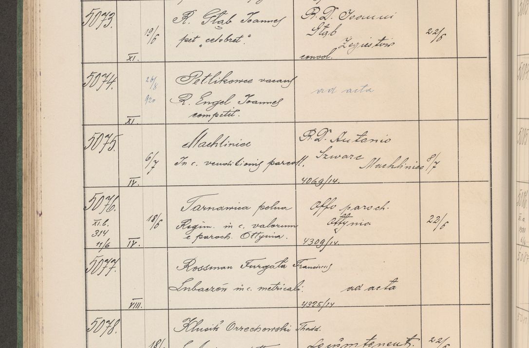 Zdjęcie nr 515 dla obiektu archiwalnego: Protocollum Consistorii lat. Leop. 1914