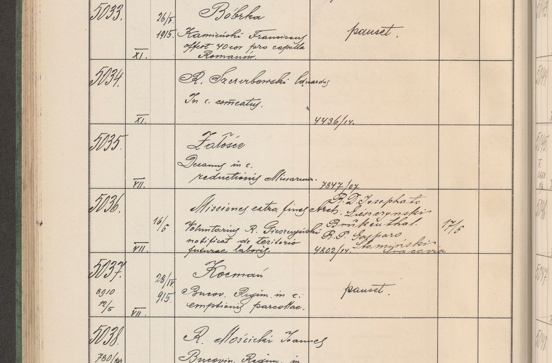 Zdjęcie nr 511 dla obiektu archiwalnego: Protocollum Consistorii lat. Leop. 1914