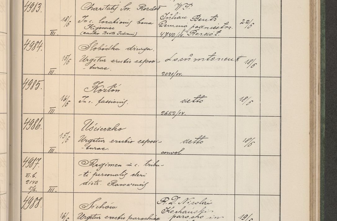 Zdjęcie nr 506 dla obiektu archiwalnego: Protocollum Consistorii lat. Leop. 1914