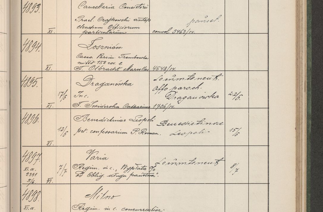 Zdjęcie nr 496 dla obiektu archiwalnego: Protocollum Consistorii lat. Leop. 1914