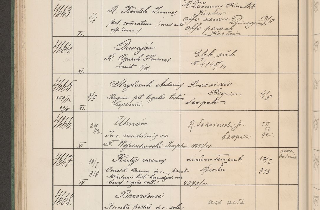 Zdjęcie nr 473 dla obiektu archiwalnego: Protocollum Consistorii lat. Leop. 1914