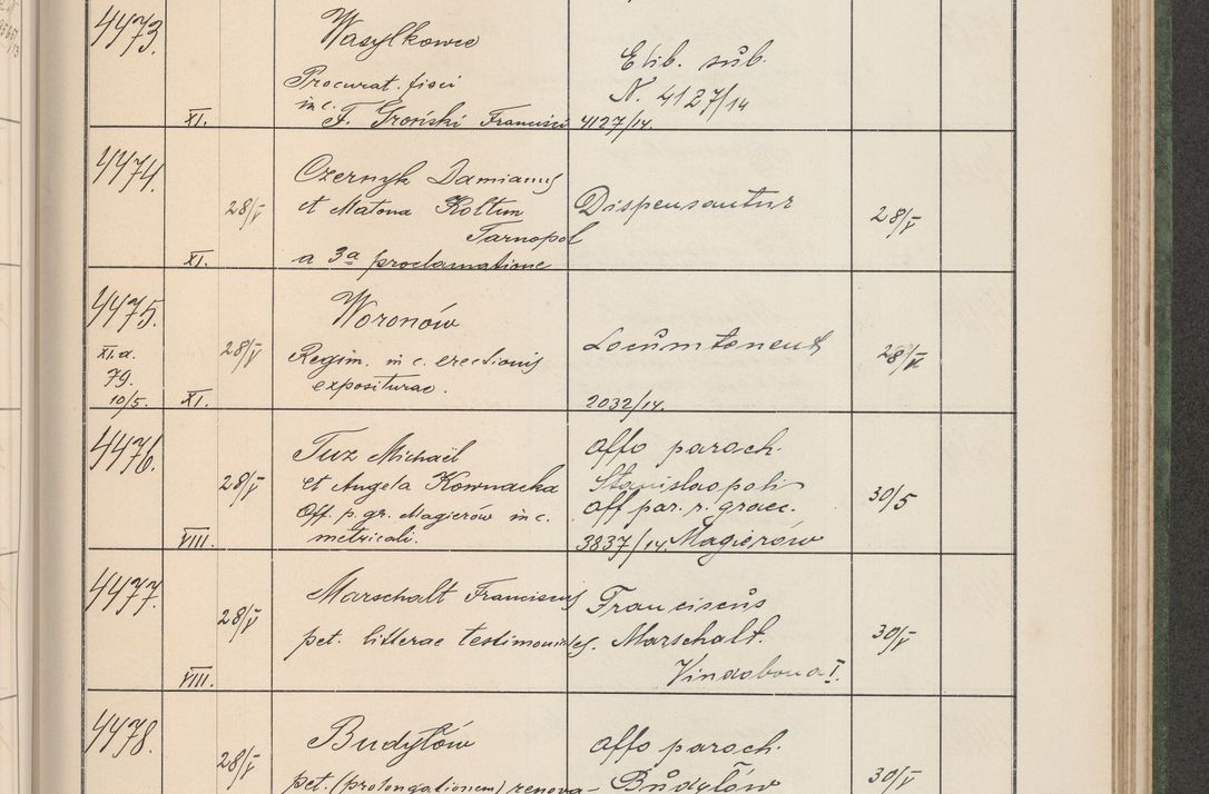 Zdjęcie nr 454 dla obiektu archiwalnego: Protocollum Consistorii lat. Leop. 1914