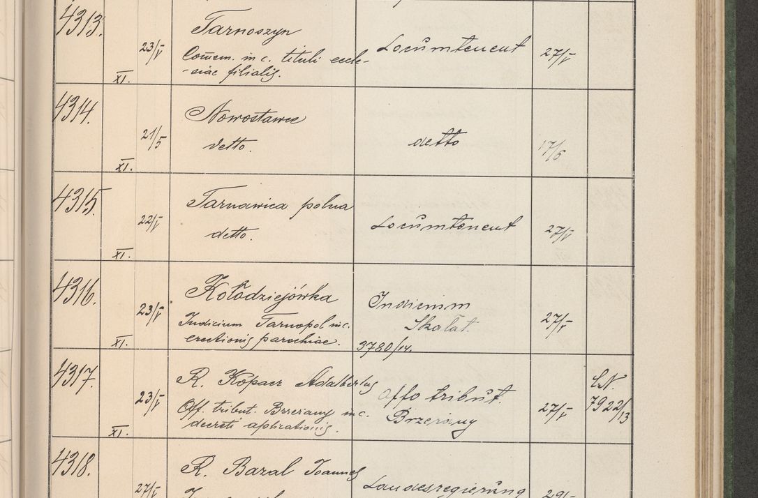 Zdjęcie nr 438 dla obiektu archiwalnego: Protocollum Consistorii lat. Leop. 1914