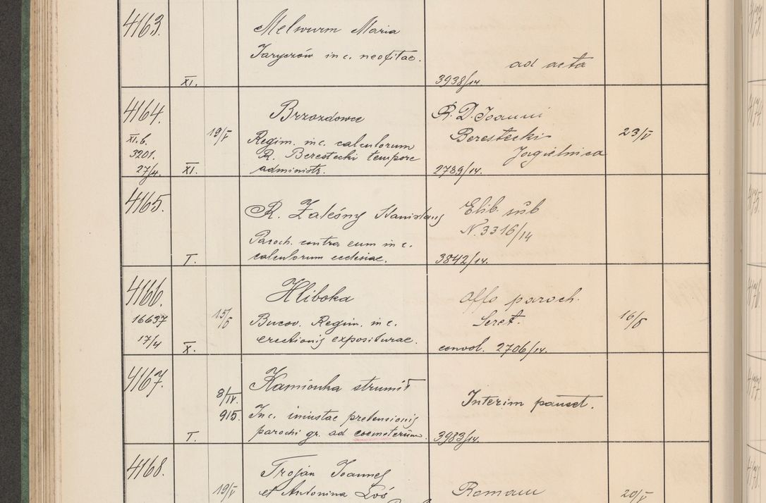 Zdjęcie nr 423 dla obiektu archiwalnego: Protocollum Consistorii lat. Leop. 1914