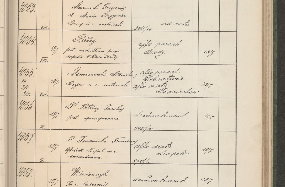 Zdjęcie nr 412 dla obiektu archiwalnego: Protocollum Consistorii lat. Leop. 1914