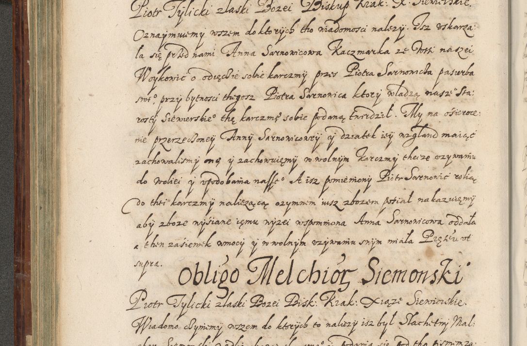 Zdjęcie nr 285 dla obiektu archiwalnego: Acta actorum causarum spiritualium, civilium, criminalium, obligationum, quiettationum, inscriptionum, cessionum, decimarum, testamentorum, Illustrissimi et Reverendissimi Domini Domini Martini Szyszkowski Dei &amp; Apostolicae Sedis gratia Episcopi Cracovienisis Ducis Severiensis in annis 1617, 1618, 1619. Tomus Primus.