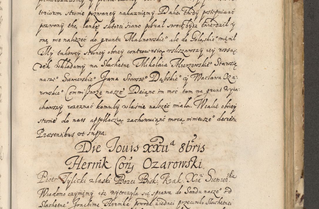 Zdjęcie nr 280 dla obiektu archiwalnego: Acta actorum causarum spiritualium, civilium, criminalium, obligationum, quiettationum, inscriptionum, cessionum, decimarum, testamentorum, Illustrissimi et Reverendissimi Domini Domini Martini Szyszkowski Dei &amp; Apostolicae Sedis gratia Episcopi Cracovienisis Ducis Severiensis in annis 1617, 1618, 1619. Tomus Primus.