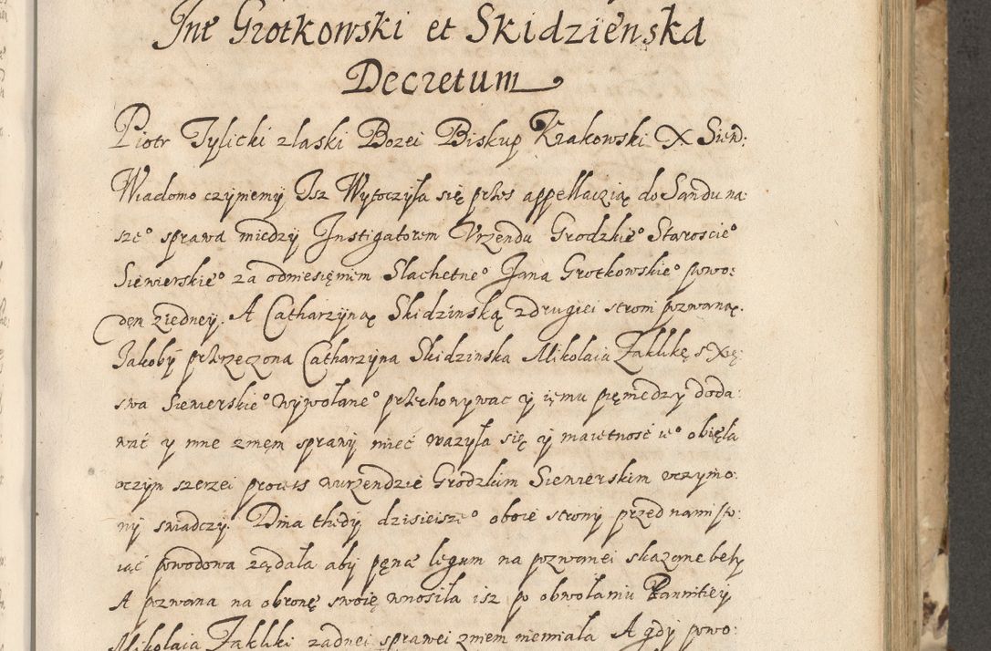 Zdjęcie nr 274 dla obiektu archiwalnego: Acta actorum causarum spiritualium, civilium, criminalium, obligationum, quiettationum, inscriptionum, cessionum, decimarum, testamentorum, Illustrissimi et Reverendissimi Domini Domini Martini Szyszkowski Dei &amp; Apostolicae Sedis gratia Episcopi Cracovienisis Ducis Severiensis in annis 1617, 1618, 1619. Tomus Primus.