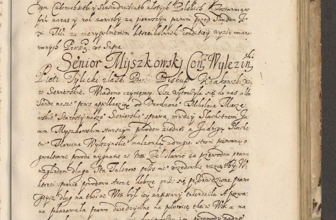 Zdjęcie nr 272 dla obiektu archiwalnego: Acta actorum causarum spiritualium, civilium, criminalium, obligationum, quiettationum, inscriptionum, cessionum, decimarum, testamentorum, Illustrissimi et Reverendissimi Domini Domini Martini Szyszkowski Dei &amp; Apostolicae Sedis gratia Episcopi Cracovienisis Ducis Severiensis in annis 1617, 1618, 1619. Tomus Primus.