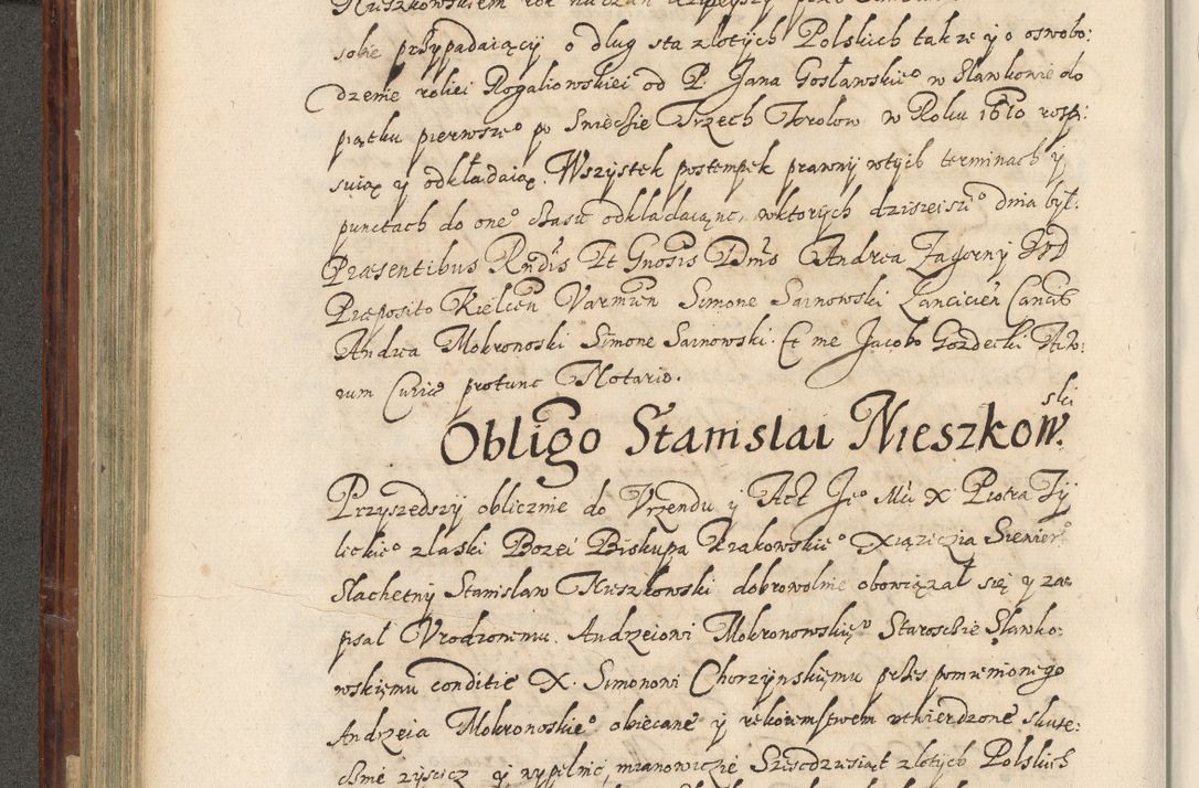 Zdjęcie nr 271 dla obiektu archiwalnego: Acta actorum causarum spiritualium, civilium, criminalium, obligationum, quiettationum, inscriptionum, cessionum, decimarum, testamentorum, Illustrissimi et Reverendissimi Domini Domini Martini Szyszkowski Dei &amp; Apostolicae Sedis gratia Episcopi Cracovienisis Ducis Severiensis in annis 1617, 1618, 1619. Tomus Primus.