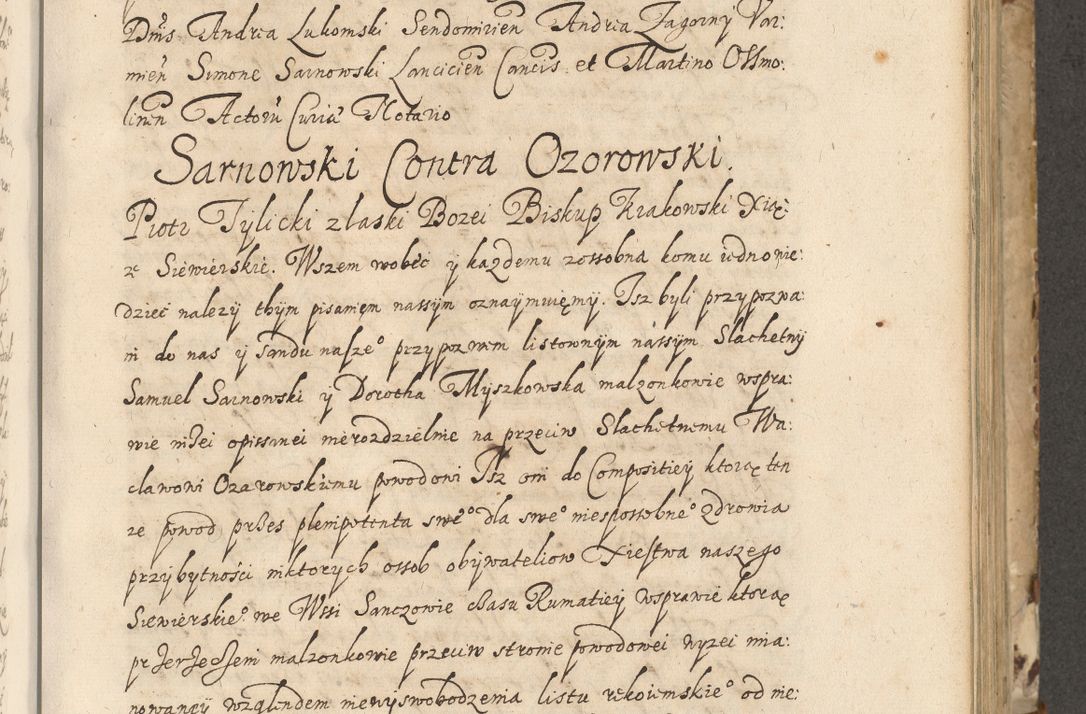 Zdjęcie nr 248 dla obiektu archiwalnego: Acta actorum causarum spiritualium, civilium, criminalium, obligationum, quiettationum, inscriptionum, cessionum, decimarum, testamentorum, Illustrissimi et Reverendissimi Domini Domini Martini Szyszkowski Dei &amp; Apostolicae Sedis gratia Episcopi Cracovienisis Ducis Severiensis in annis 1617, 1618, 1619. Tomus Primus.
