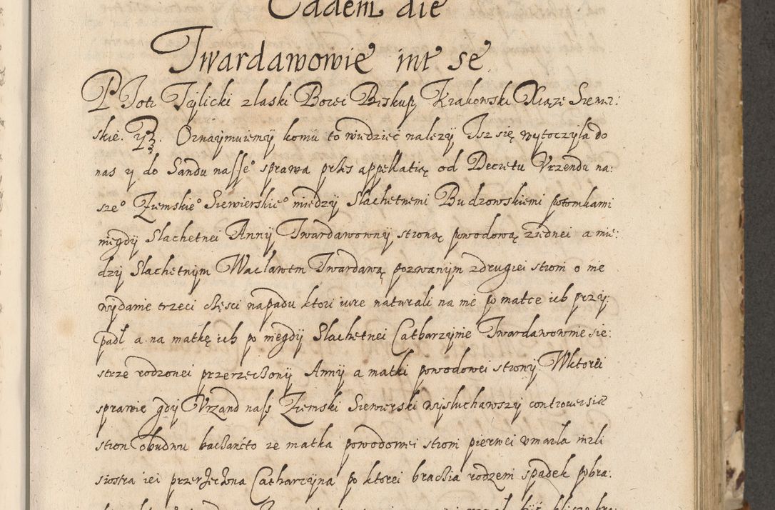Zdjęcie nr 236 dla obiektu archiwalnego: Acta actorum causarum spiritualium, civilium, criminalium, obligationum, quiettationum, inscriptionum, cessionum, decimarum, testamentorum, Illustrissimi et Reverendissimi Domini Domini Martini Szyszkowski Dei &amp; Apostolicae Sedis gratia Episcopi Cracovienisis Ducis Severiensis in annis 1617, 1618, 1619. Tomus Primus.