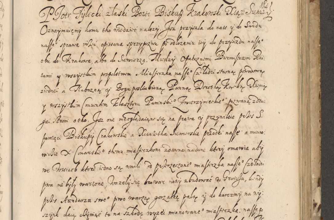 Zdjęcie nr 232 dla obiektu archiwalnego: Acta actorum causarum spiritualium, civilium, criminalium, obligationum, quiettationum, inscriptionum, cessionum, decimarum, testamentorum, Illustrissimi et Reverendissimi Domini Domini Martini Szyszkowski Dei &amp; Apostolicae Sedis gratia Episcopi Cracovienisis Ducis Severiensis in annis 1617, 1618, 1619. Tomus Primus.
