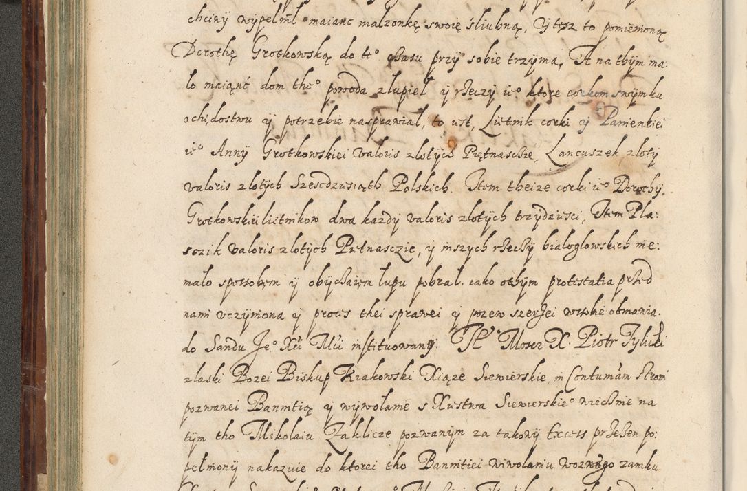 Zdjęcie nr 217 dla obiektu archiwalnego: Acta actorum causarum spiritualium, civilium, criminalium, obligationum, quiettationum, inscriptionum, cessionum, decimarum, testamentorum, Illustrissimi et Reverendissimi Domini Domini Martini Szyszkowski Dei &amp; Apostolicae Sedis gratia Episcopi Cracovienisis Ducis Severiensis in annis 1617, 1618, 1619. Tomus Primus.