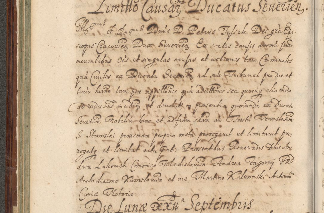 Zdjęcie nr 161 dla obiektu archiwalnego: Acta actorum causarum spiritualium, civilium, criminalium, obligationum, quiettationum, inscriptionum, cessionum, decimarum, testamentorum, Illustrissimi et Reverendissimi Domini Domini Martini Szyszkowski Dei &amp; Apostolicae Sedis gratia Episcopi Cracovienisis Ducis Severiensis in annis 1617, 1618, 1619. Tomus Primus.