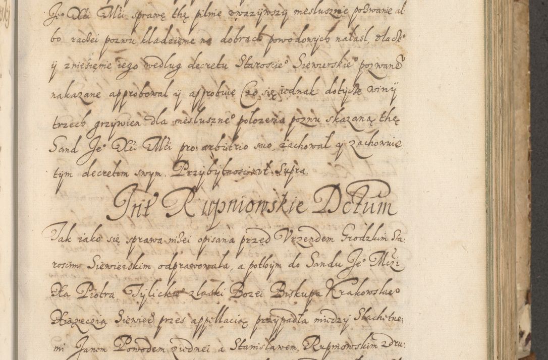 Zdjęcie nr 126 dla obiektu archiwalnego: Acta actorum causarum spiritualium, civilium, criminalium, obligationum, quiettationum, inscriptionum, cessionum, decimarum, testamentorum, Illustrissimi et Reverendissimi Domini Domini Martini Szyszkowski Dei &amp; Apostolicae Sedis gratia Episcopi Cracovienisis Ducis Severiensis in annis 1617, 1618, 1619. Tomus Primus.