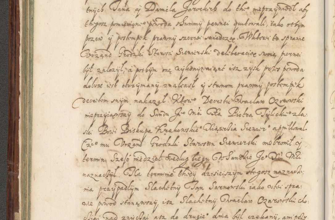 Zdjęcie nr 115 dla obiektu archiwalnego: Acta actorum causarum spiritualium, civilium, criminalium, obligationum, quiettationum, inscriptionum, cessionum, decimarum, testamentorum, Illustrissimi et Reverendissimi Domini Domini Martini Szyszkowski Dei &amp; Apostolicae Sedis gratia Episcopi Cracovienisis Ducis Severiensis in annis 1617, 1618, 1619. Tomus Primus.
