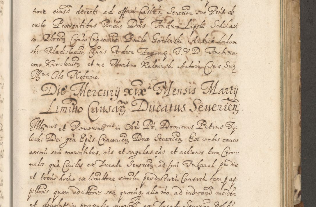 Zdjęcie nr 98 dla obiektu archiwalnego: Acta actorum causarum spiritualium, civilium, criminalium, obligationum, quiettationum, inscriptionum, cessionum, decimarum, testamentorum, Illustrissimi et Reverendissimi Domini Domini Martini Szyszkowski Dei &amp; Apostolicae Sedis gratia Episcopi Cracovienisis Ducis Severiensis in annis 1617, 1618, 1619. Tomus Primus.