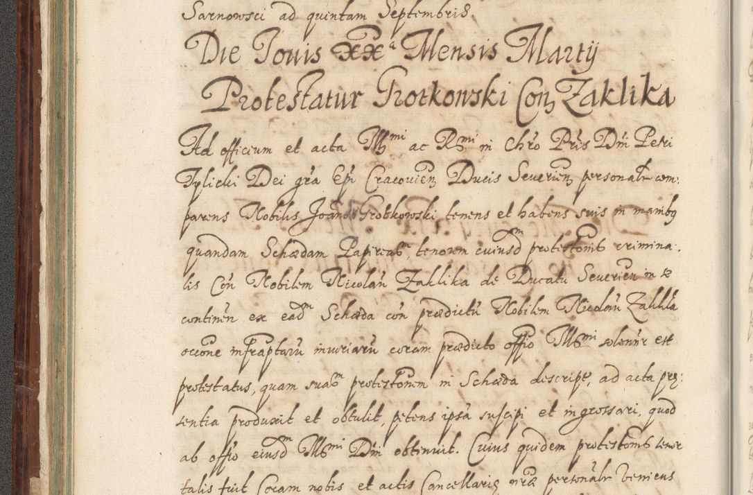 Zdjęcie nr 99 dla obiektu archiwalnego: Acta actorum causarum spiritualium, civilium, criminalium, obligationum, quiettationum, inscriptionum, cessionum, decimarum, testamentorum, Illustrissimi et Reverendissimi Domini Domini Martini Szyszkowski Dei &amp; Apostolicae Sedis gratia Episcopi Cracovienisis Ducis Severiensis in annis 1617, 1618, 1619. Tomus Primus.