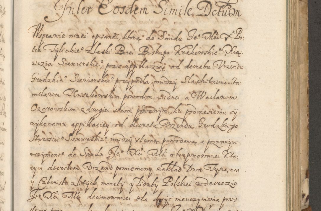 Zdjęcie nr 84 dla obiektu archiwalnego: Acta actorum causarum spiritualium, civilium, criminalium, obligationum, quiettationum, inscriptionum, cessionum, decimarum, testamentorum, Illustrissimi et Reverendissimi Domini Domini Martini Szyszkowski Dei &amp; Apostolicae Sedis gratia Episcopi Cracovienisis Ducis Severiensis in annis 1617, 1618, 1619. Tomus Primus.