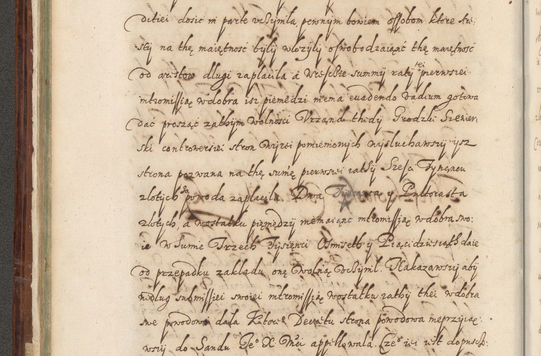 Zdjęcie nr 71 dla obiektu archiwalnego: Acta actorum causarum spiritualium, civilium, criminalium, obligationum, quiettationum, inscriptionum, cessionum, decimarum, testamentorum, Illustrissimi et Reverendissimi Domini Domini Martini Szyszkowski Dei &amp; Apostolicae Sedis gratia Episcopi Cracovienisis Ducis Severiensis in annis 1617, 1618, 1619. Tomus Primus.