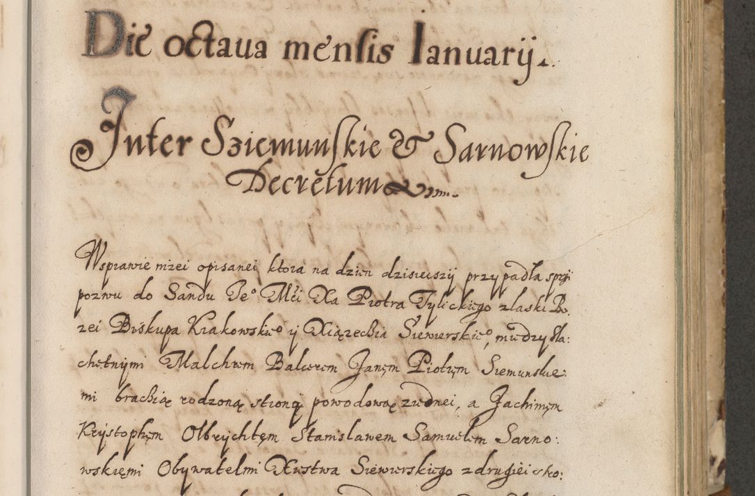 Zdjęcie nr 66 dla obiektu archiwalnego: Acta actorum causarum spiritualium, civilium, criminalium, obligationum, quiettationum, inscriptionum, cessionum, decimarum, testamentorum, Illustrissimi et Reverendissimi Domini Domini Martini Szyszkowski Dei &amp; Apostolicae Sedis gratia Episcopi Cracovienisis Ducis Severiensis in annis 1617, 1618, 1619. Tomus Primus.