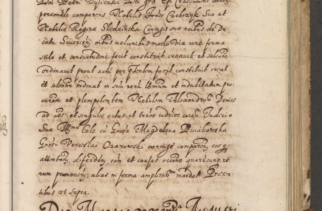 Zdjęcie nr 40 dla obiektu archiwalnego: Acta actorum causarum spiritualium, civilium, criminalium, obligationum, quiettationum, inscriptionum, cessionum, decimarum, testamentorum, Illustrissimi et Reverendissimi Domini Domini Martini Szyszkowski Dei &amp; Apostolicae Sedis gratia Episcopi Cracovienisis Ducis Severiensis in annis 1617, 1618, 1619. Tomus Primus.