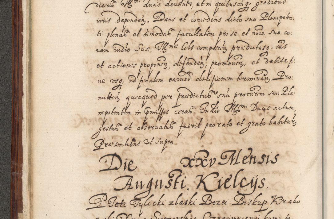 Zdjęcie nr 37 dla obiektu archiwalnego: Acta actorum causarum spiritualium, civilium, criminalium, obligationum, quiettationum, inscriptionum, cessionum, decimarum, testamentorum, Illustrissimi et Reverendissimi Domini Domini Martini Szyszkowski Dei &amp; Apostolicae Sedis gratia Episcopi Cracovienisis Ducis Severiensis in annis 1617, 1618, 1619. Tomus Primus.