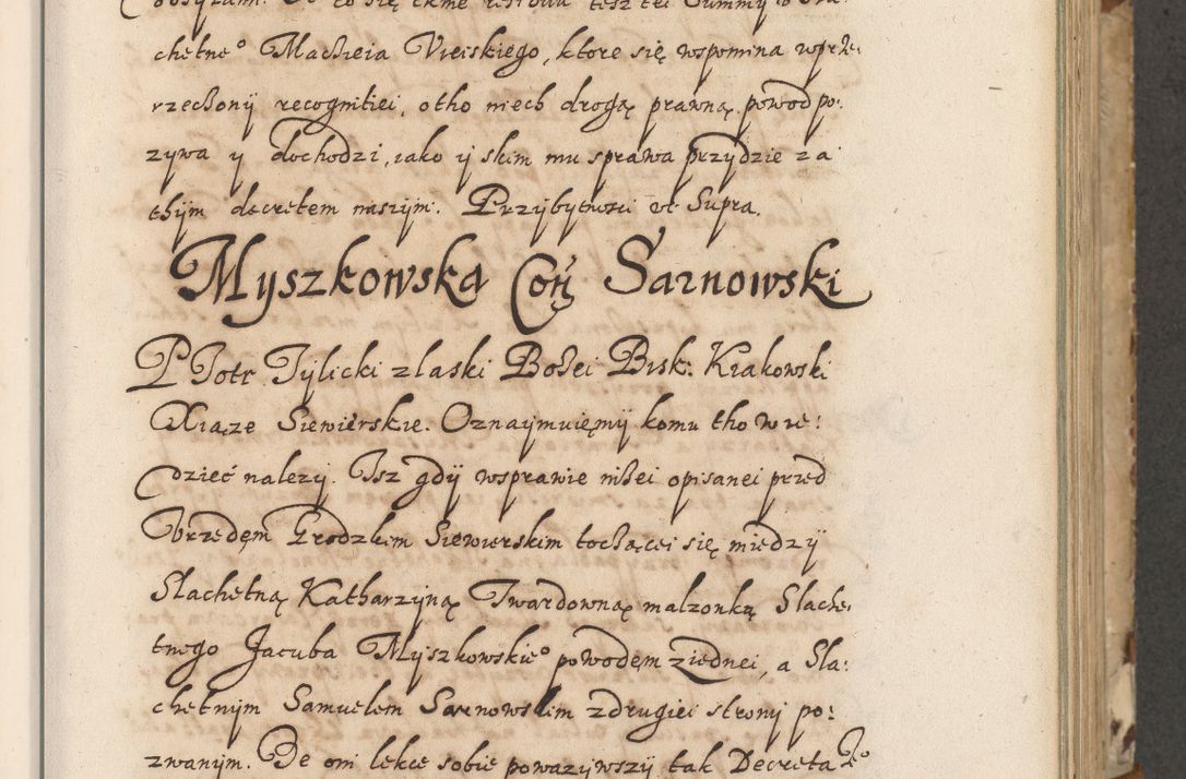 Zdjęcie nr 34 dla obiektu archiwalnego: Acta actorum causarum spiritualium, civilium, criminalium, obligationum, quiettationum, inscriptionum, cessionum, decimarum, testamentorum, Illustrissimi et Reverendissimi Domini Domini Martini Szyszkowski Dei &amp; Apostolicae Sedis gratia Episcopi Cracovienisis Ducis Severiensis in annis 1617, 1618, 1619. Tomus Primus.