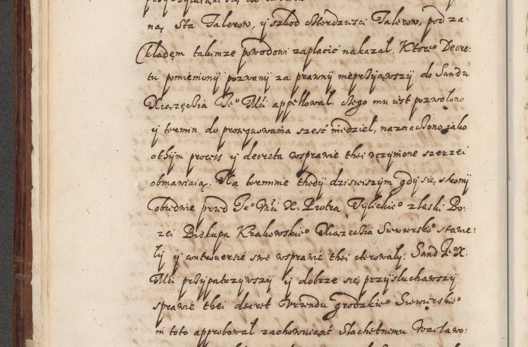 Zdjęcie nr 13 dla obiektu archiwalnego: Acta actorum causarum spiritualium, civilium, criminalium, obligationum, quiettationum, inscriptionum, cessionum, decimarum, testamentorum, Illustrissimi et Reverendissimi Domini Domini Martini Szyszkowski Dei &amp; Apostolicae Sedis gratia Episcopi Cracovienisis Ducis Severiensis in annis 1617, 1618, 1619. Tomus Primus.