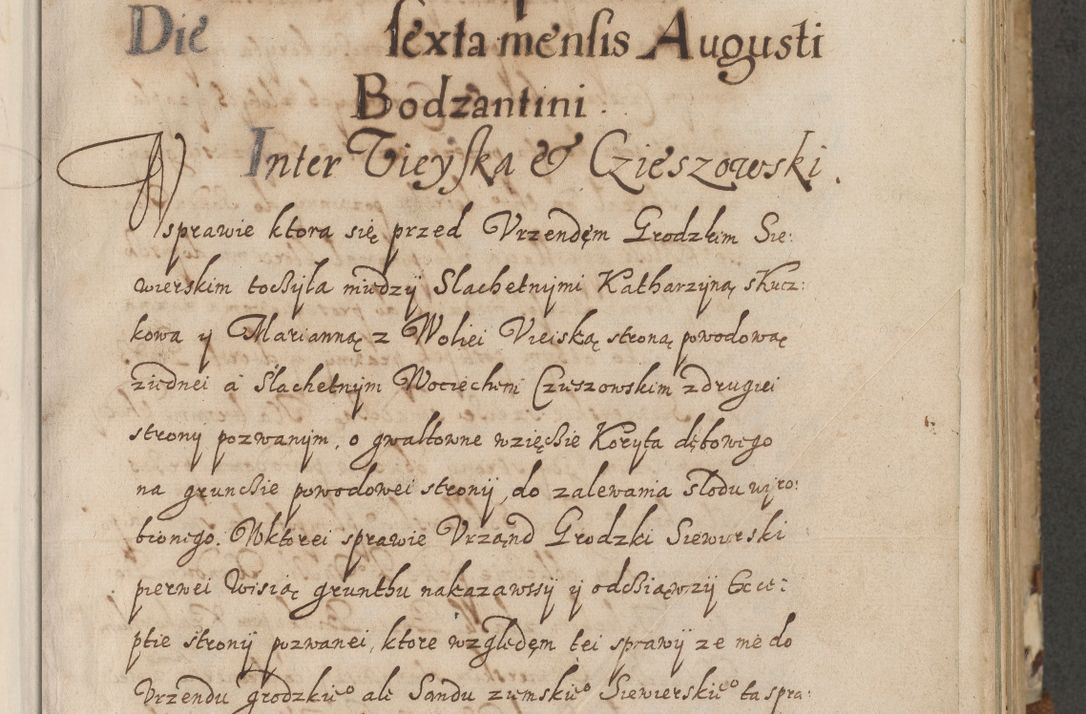 Zdjęcie nr 6 dla obiektu archiwalnego: Acta actorum causarum spiritualium, civilium, criminalium, obligationum, quiettationum, inscriptionum, cessionum, decimarum, testamentorum, Illustrissimi et Reverendissimi Domini Domini Martini Szyszkowski Dei &amp; Apostolicae Sedis gratia Episcopi Cracovienisis Ducis Severiensis in annis 1617, 1618, 1619. Tomus Primus.