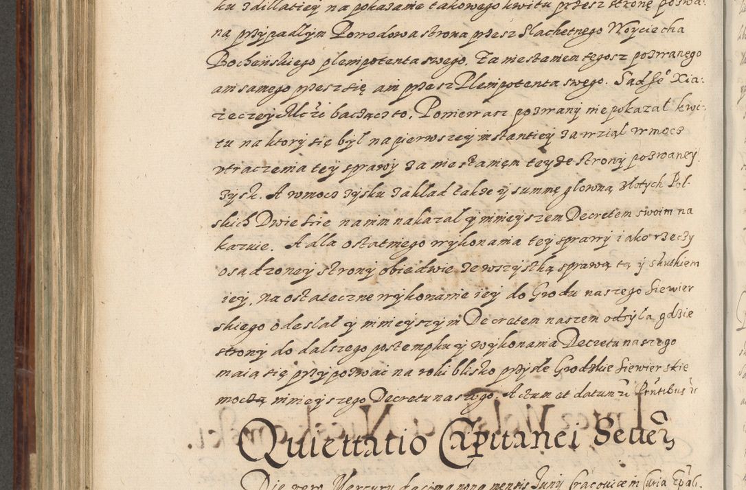 Zdjęcie nr 593 dla obiektu archiwalnego: Acta actorum causarum spiritualium, civilium, criminalium, obligationum, quiettationum, inscriptionum, cessionum, decimarum, testamentorum, Illustrissimi et Reverendissimi Domini Domini Martini Szyszkowski Dei &amp; Apostolicae Sedis gratia Episcopi Cracovienisis Ducis Severiensis in annis 1617, 1618, 1619. Tomus Primus.