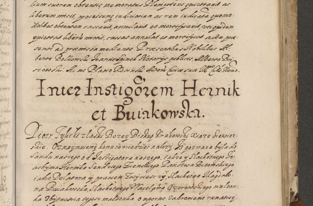 Zdjęcie nr 594 dla obiektu archiwalnego: Acta actorum causarum spiritualium, civilium, criminalium, obligationum, quiettationum, inscriptionum, cessionum, decimarum, testamentorum, Illustrissimi et Reverendissimi Domini Domini Martini Szyszkowski Dei &amp; Apostolicae Sedis gratia Episcopi Cracovienisis Ducis Severiensis in annis 1617, 1618, 1619. Tomus Primus.