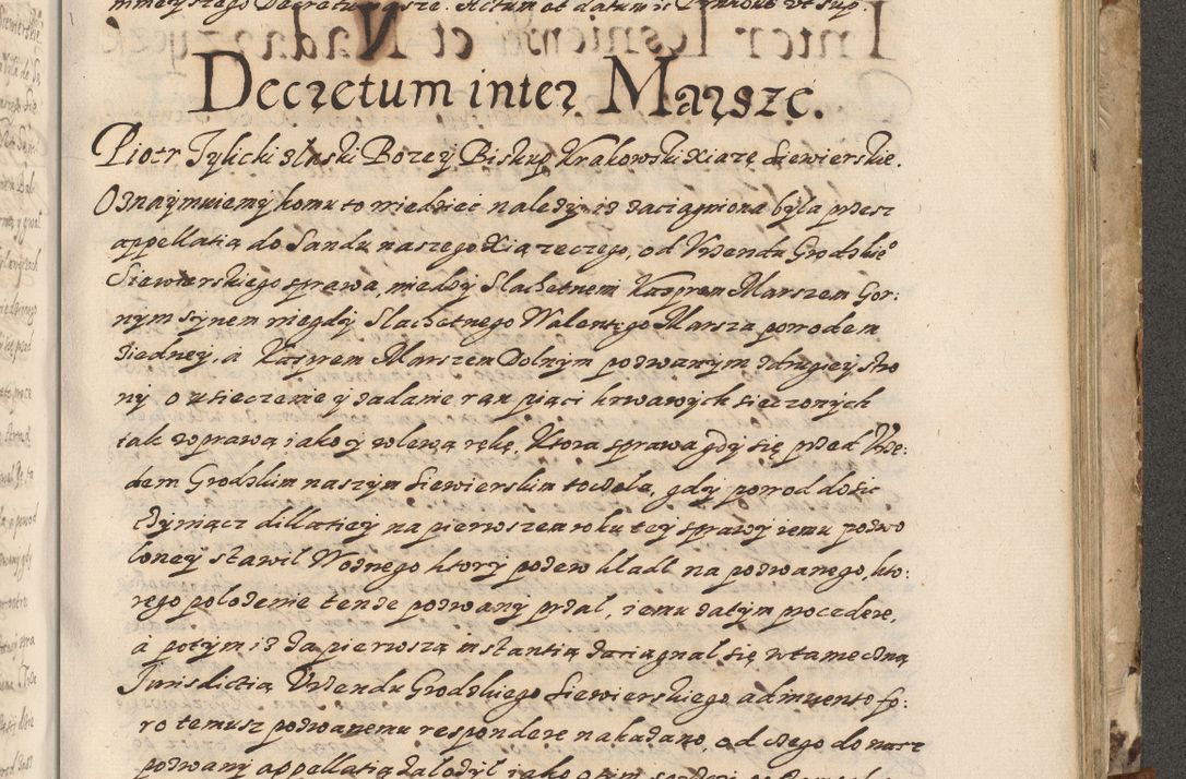 Zdjęcie nr 582 dla obiektu archiwalnego: Acta actorum causarum spiritualium, civilium, criminalium, obligationum, quiettationum, inscriptionum, cessionum, decimarum, testamentorum, Illustrissimi et Reverendissimi Domini Domini Martini Szyszkowski Dei &amp; Apostolicae Sedis gratia Episcopi Cracovienisis Ducis Severiensis in annis 1617, 1618, 1619. Tomus Primus.