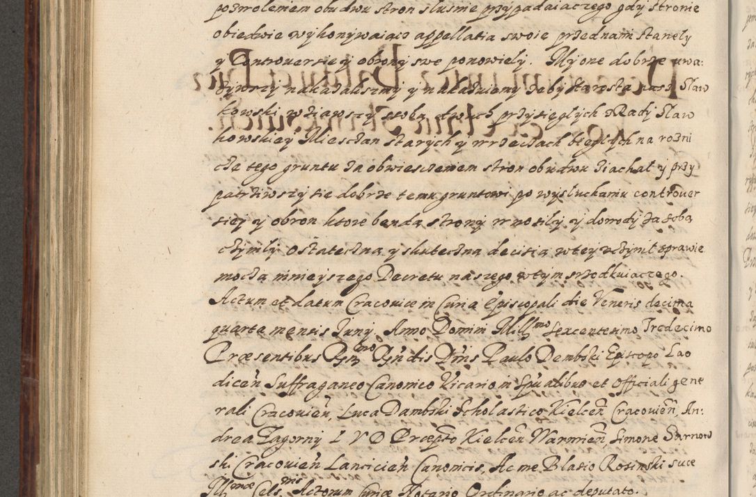 Zdjęcie nr 575 dla obiektu archiwalnego: Acta actorum causarum spiritualium, civilium, criminalium, obligationum, quiettationum, inscriptionum, cessionum, decimarum, testamentorum, Illustrissimi et Reverendissimi Domini Domini Martini Szyszkowski Dei &amp; Apostolicae Sedis gratia Episcopi Cracovienisis Ducis Severiensis in annis 1617, 1618, 1619. Tomus Primus.