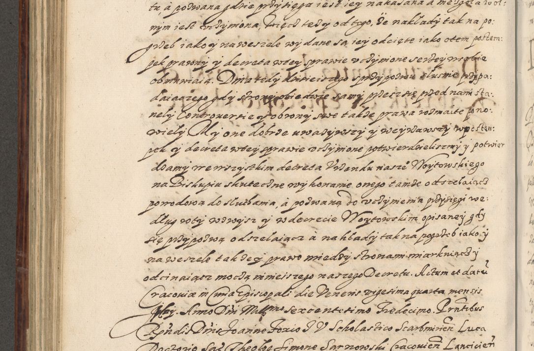 Zdjęcie nr 573 dla obiektu archiwalnego: Acta actorum causarum spiritualium, civilium, criminalium, obligationum, quiettationum, inscriptionum, cessionum, decimarum, testamentorum, Illustrissimi et Reverendissimi Domini Domini Martini Szyszkowski Dei &amp; Apostolicae Sedis gratia Episcopi Cracovienisis Ducis Severiensis in annis 1617, 1618, 1619. Tomus Primus.