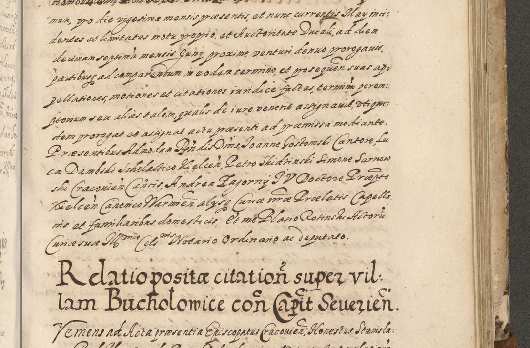 Zdjęcie nr 570 dla obiektu archiwalnego: Acta actorum causarum spiritualium, civilium, criminalium, obligationum, quiettationum, inscriptionum, cessionum, decimarum, testamentorum, Illustrissimi et Reverendissimi Domini Domini Martini Szyszkowski Dei &amp; Apostolicae Sedis gratia Episcopi Cracovienisis Ducis Severiensis in annis 1617, 1618, 1619. Tomus Primus.