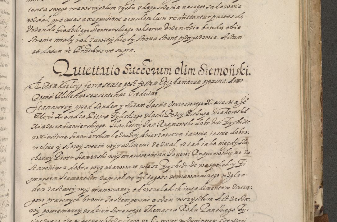 Zdjęcie nr 568 dla obiektu archiwalnego: Acta actorum causarum spiritualium, civilium, criminalium, obligationum, quiettationum, inscriptionum, cessionum, decimarum, testamentorum, Illustrissimi et Reverendissimi Domini Domini Martini Szyszkowski Dei &amp; Apostolicae Sedis gratia Episcopi Cracovienisis Ducis Severiensis in annis 1617, 1618, 1619. Tomus Primus.