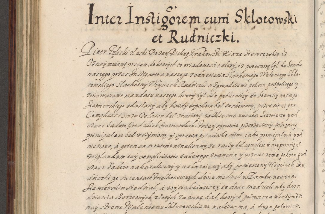 Zdjęcie nr 561 dla obiektu archiwalnego: Acta actorum causarum spiritualium, civilium, criminalium, obligationum, quiettationum, inscriptionum, cessionum, decimarum, testamentorum, Illustrissimi et Reverendissimi Domini Domini Martini Szyszkowski Dei &amp; Apostolicae Sedis gratia Episcopi Cracovienisis Ducis Severiensis in annis 1617, 1618, 1619. Tomus Primus.