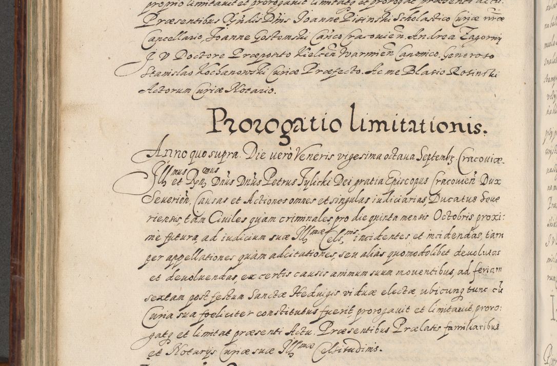Zdjęcie nr 543 dla obiektu archiwalnego: Acta actorum causarum spiritualium, civilium, criminalium, obligationum, quiettationum, inscriptionum, cessionum, decimarum, testamentorum, Illustrissimi et Reverendissimi Domini Domini Martini Szyszkowski Dei &amp; Apostolicae Sedis gratia Episcopi Cracovienisis Ducis Severiensis in annis 1617, 1618, 1619. Tomus Primus.