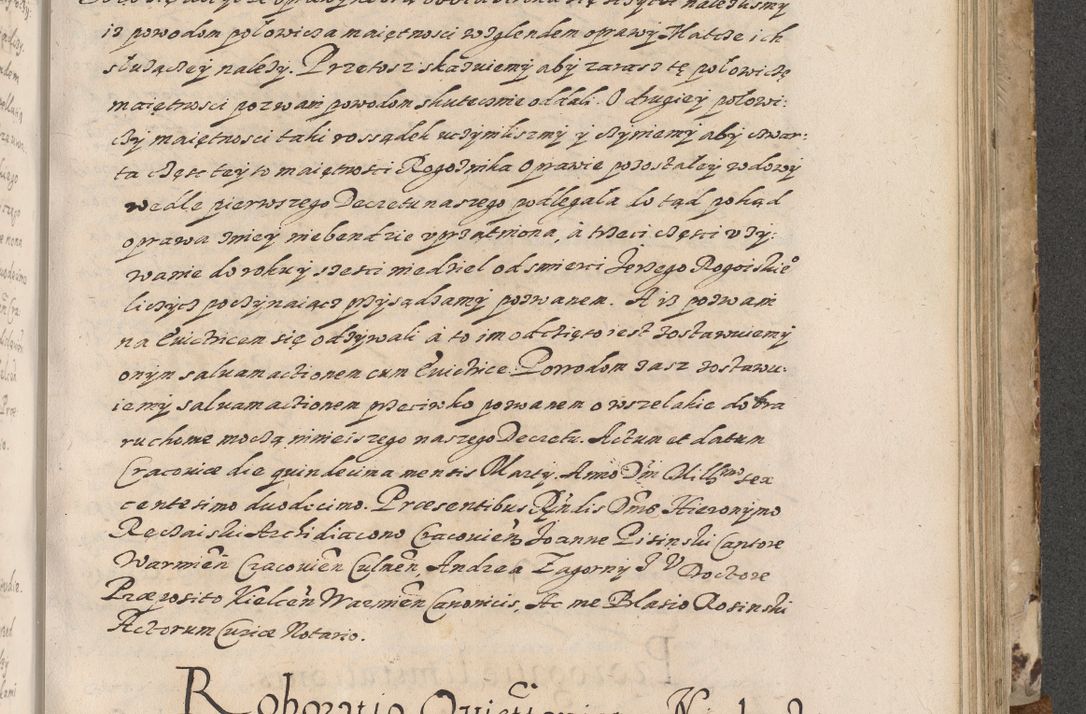 Zdjęcie nr 526 dla obiektu archiwalnego: Acta actorum causarum spiritualium, civilium, criminalium, obligationum, quiettationum, inscriptionum, cessionum, decimarum, testamentorum, Illustrissimi et Reverendissimi Domini Domini Martini Szyszkowski Dei &amp; Apostolicae Sedis gratia Episcopi Cracovienisis Ducis Severiensis in annis 1617, 1618, 1619. Tomus Primus.