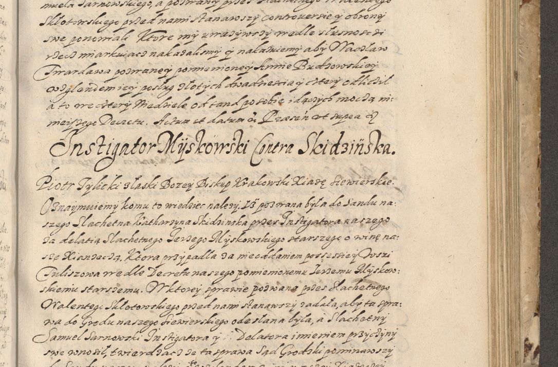 Zdjęcie nr 480 dla obiektu archiwalnego: Acta actorum causarum spiritualium, civilium, criminalium, obligationum, quiettationum, inscriptionum, cessionum, decimarum, testamentorum, Illustrissimi et Reverendissimi Domini Domini Martini Szyszkowski Dei &amp; Apostolicae Sedis gratia Episcopi Cracovienisis Ducis Severiensis in annis 1617, 1618, 1619. Tomus Primus.
