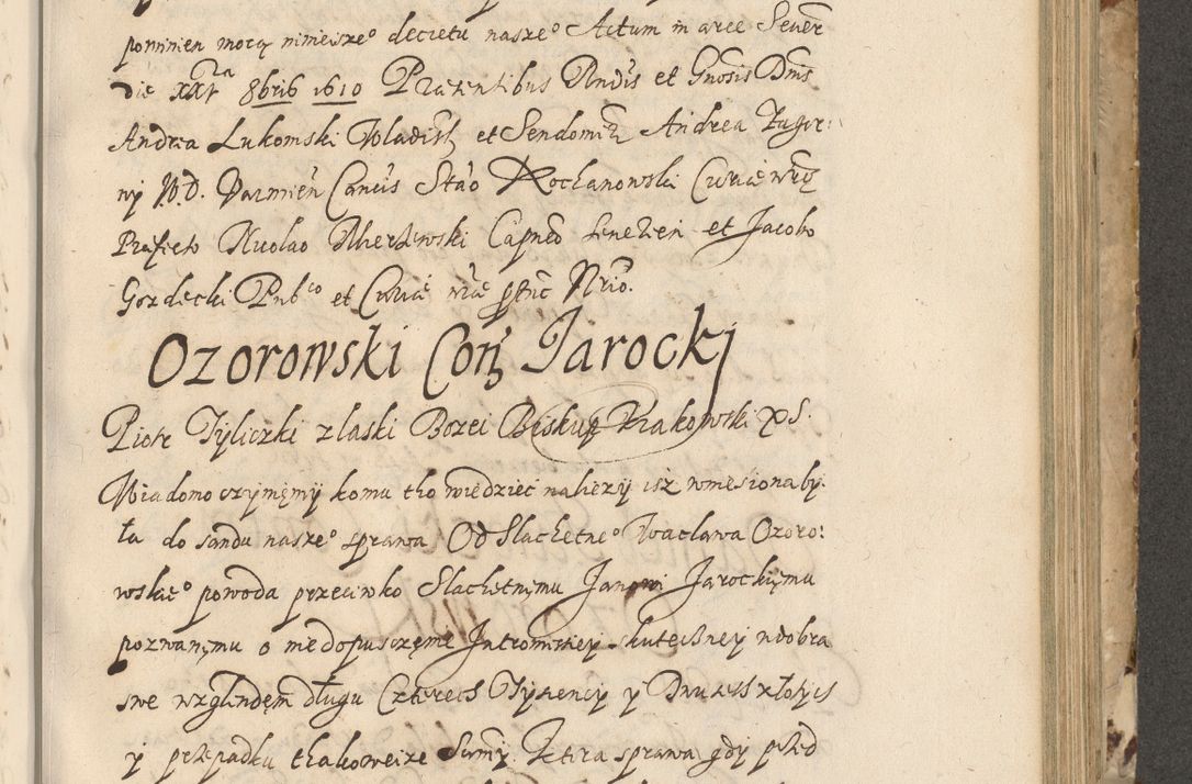 Zdjęcie nr 430 dla obiektu archiwalnego: Acta actorum causarum spiritualium, civilium, criminalium, obligationum, quiettationum, inscriptionum, cessionum, decimarum, testamentorum, Illustrissimi et Reverendissimi Domini Domini Martini Szyszkowski Dei &amp; Apostolicae Sedis gratia Episcopi Cracovienisis Ducis Severiensis in annis 1617, 1618, 1619. Tomus Primus.
